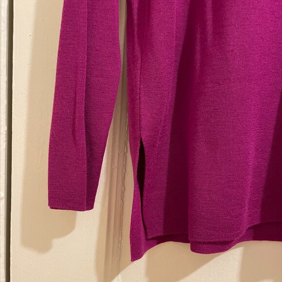 NWT New Eileen Fisher Wool Cerise Fuchsia Crewneck Sweater Size XXS - Picture 5 of 7